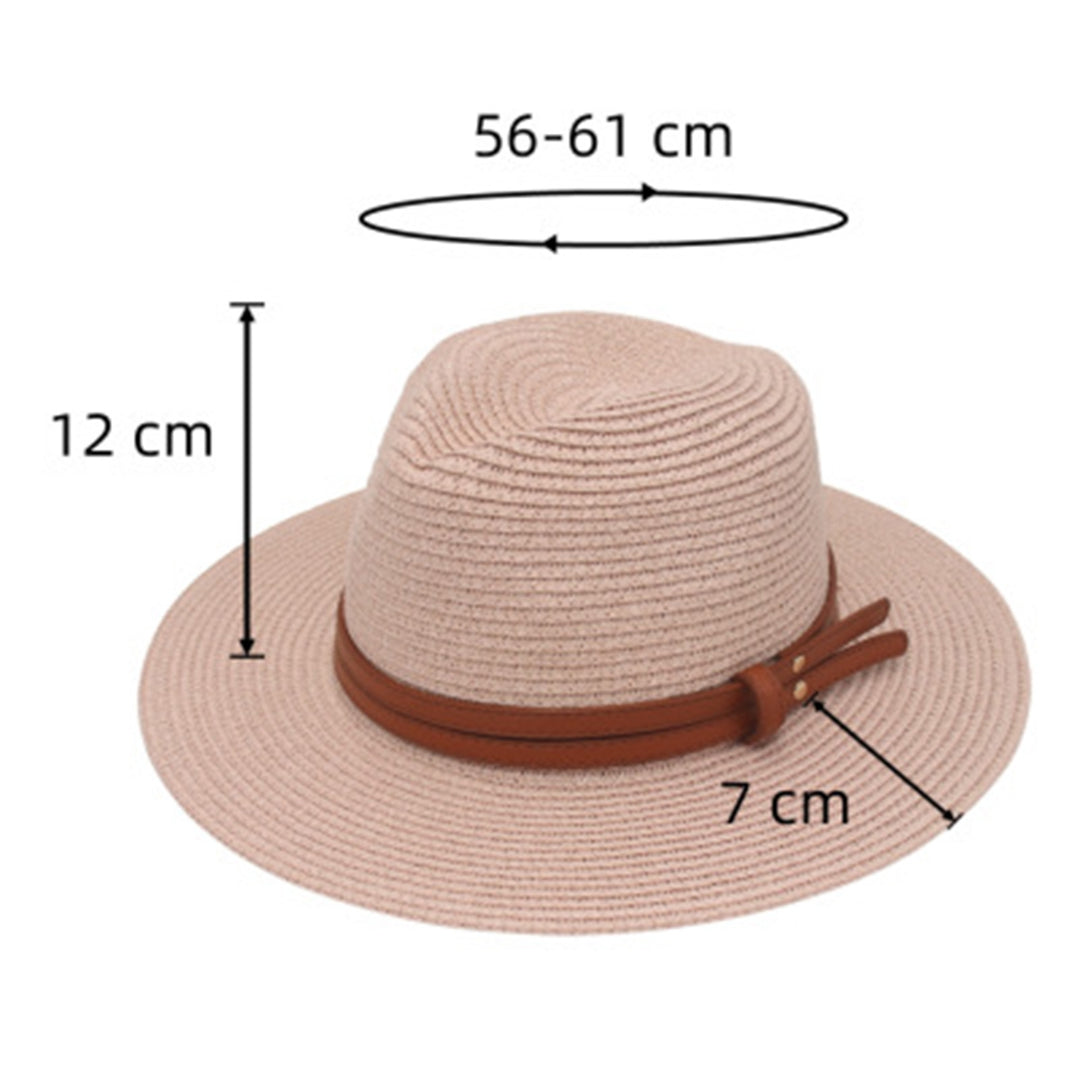 Panama Hat Straw Weaving Folding Men Women Anti Sun Waterproof Travel Cap for Beach Image 10