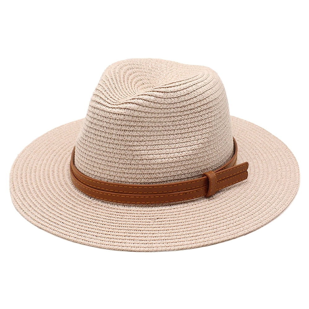 Panama Hat UV Protection Unisex Deep Wide Brim Sunshade Sun Cap Beachwear Image 2