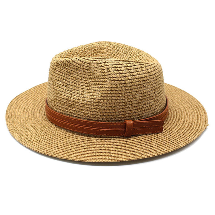 Panama Hat UV Protection Unisex Deep Wide Brim Sunshade Sun Cap Beachwear Image 9