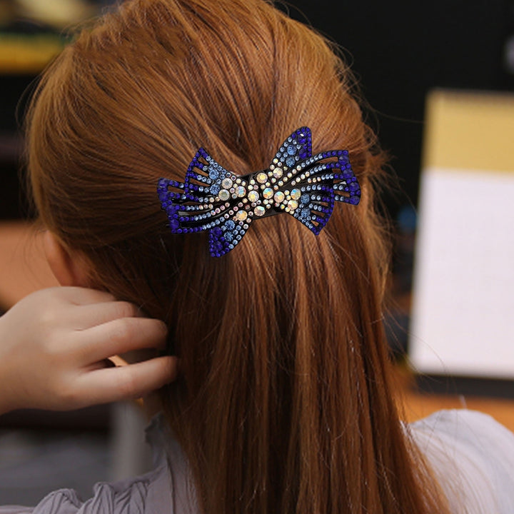 Hairpin Bow Rhinestones Jewelry Sparkling Bow-knot Ponytail Hold Hair Clip Hair Accessories Image 9