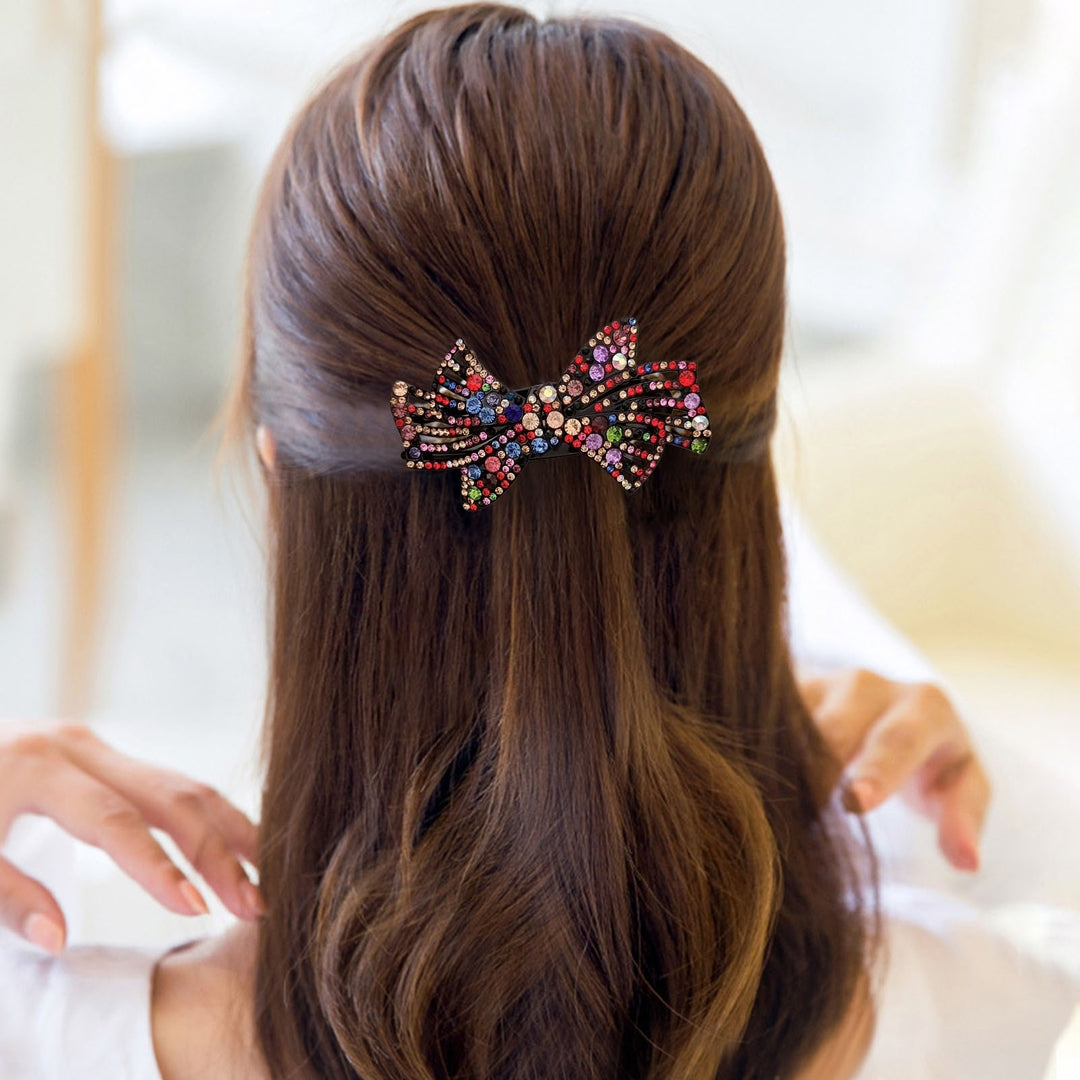 Hairpin Bow Rhinestones Jewelry Sparkling Bow-knot Ponytail Hold Hair Clip Hair Accessories Image 10