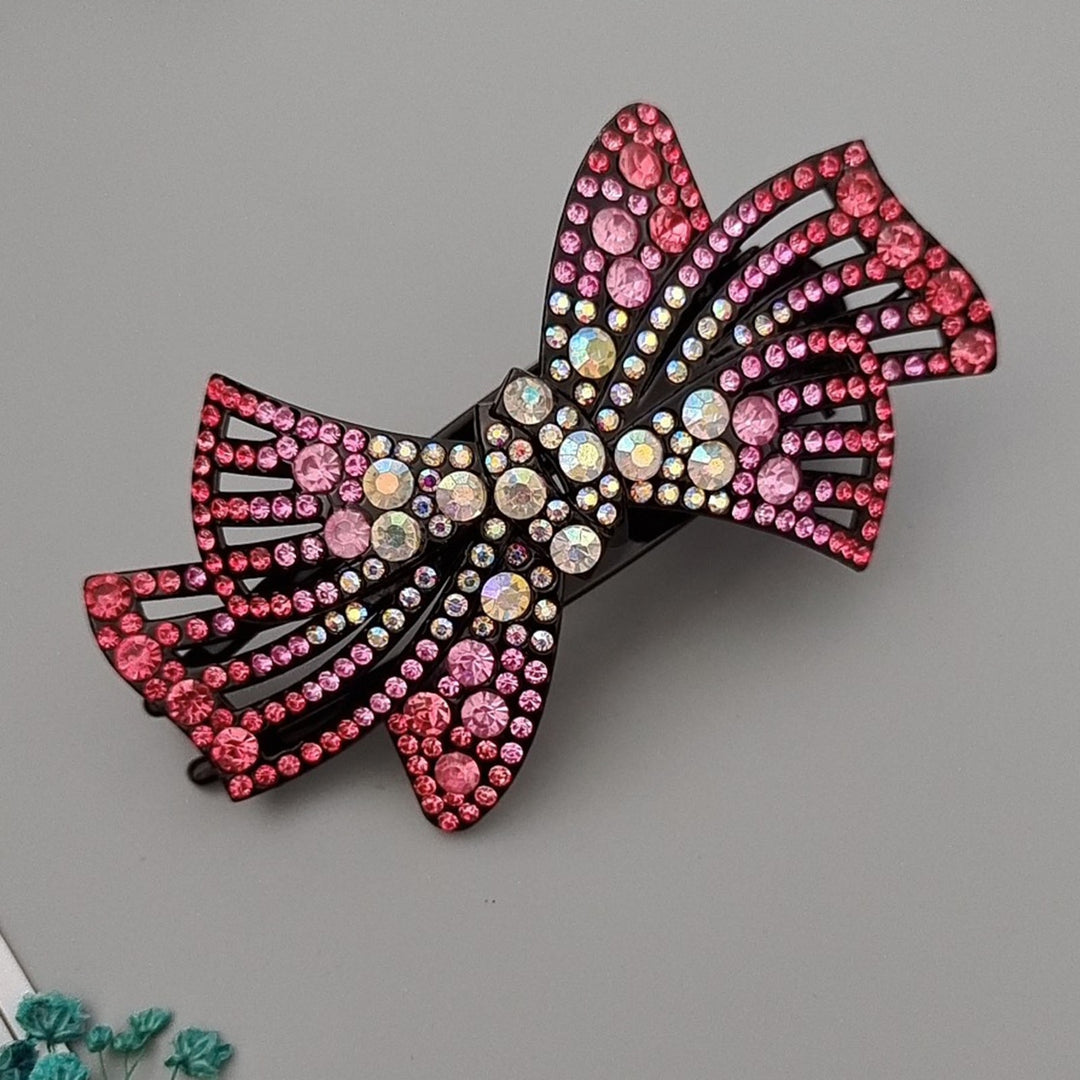 Hairpin Bow Rhinestones Jewelry Sparkling Bow-knot Ponytail Hold Hair Clip Hair Accessories Image 11