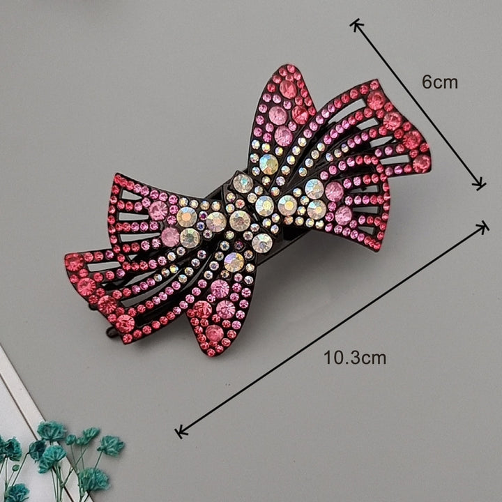 Hairpin Bow Rhinestones Jewelry Sparkling Bow-knot Ponytail Hold Hair Clip Hair Accessories Image 12