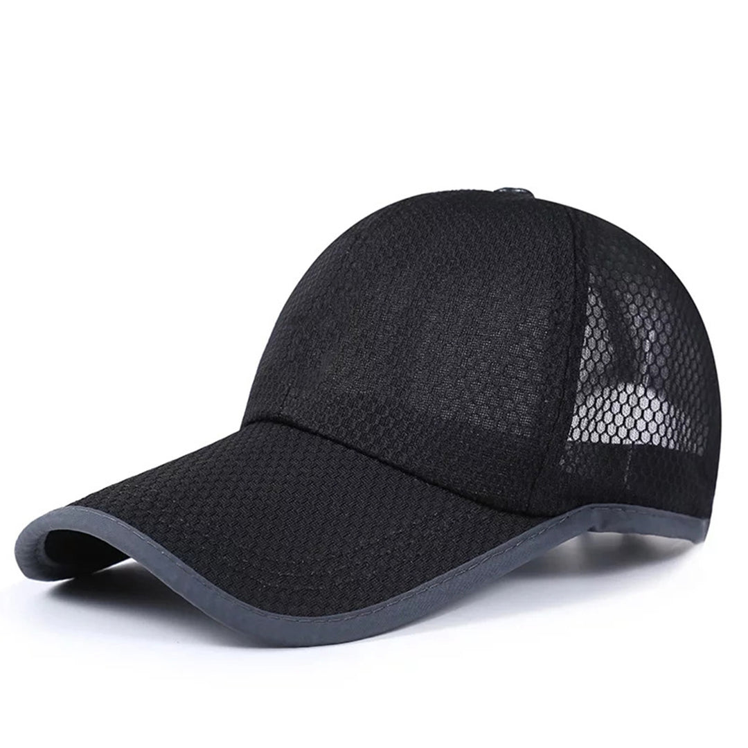 Baseball Cap Curved Brim UV Resistant Polyester Men Outdoor Baseball Mesh Hat Solid Anti-UV Cap Camping Supplies Image 10