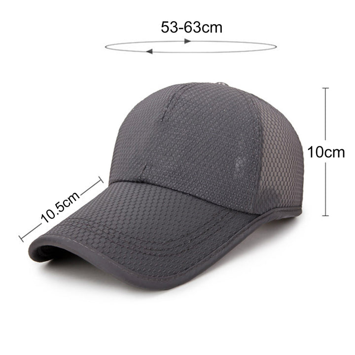 Baseball Cap Curved Brim UV Resistant Polyester Men Outdoor Baseball Mesh Hat Solid Anti-UV Cap Camping Supplies Image 11