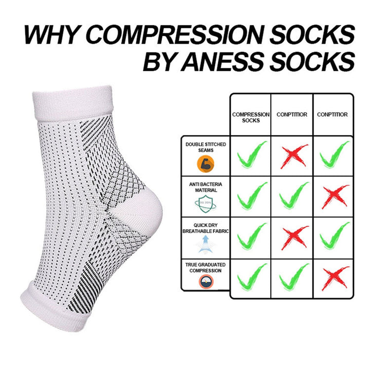 Sports Socks Moisture-wicking Fabric Sweat Absorption Ankle Protection Anti-fatigue Compression Socks Foot Fitness Image 10