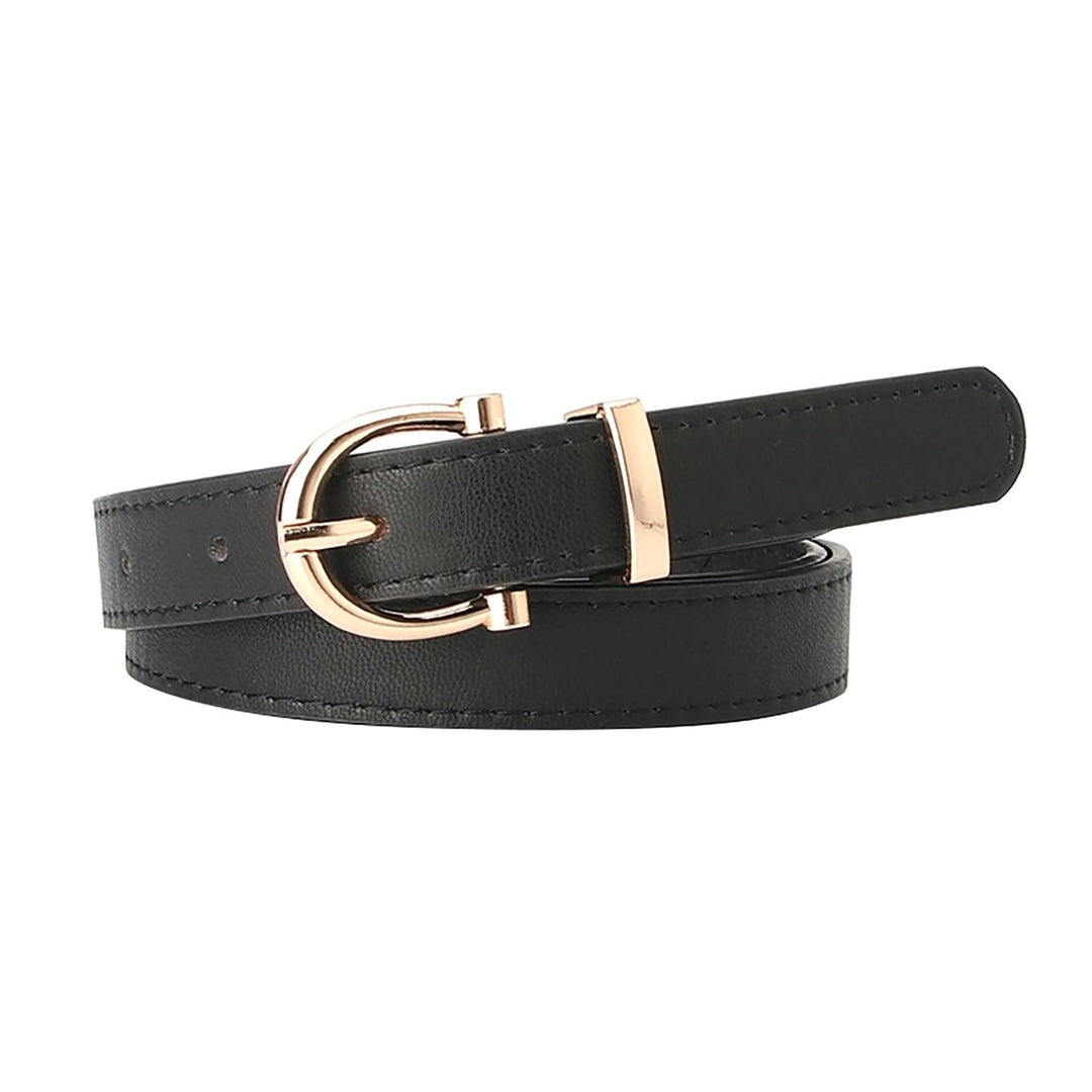 Adjustable Waist Belt Modern Faux Leather Korean Style Women Belt for Shorts Image 2