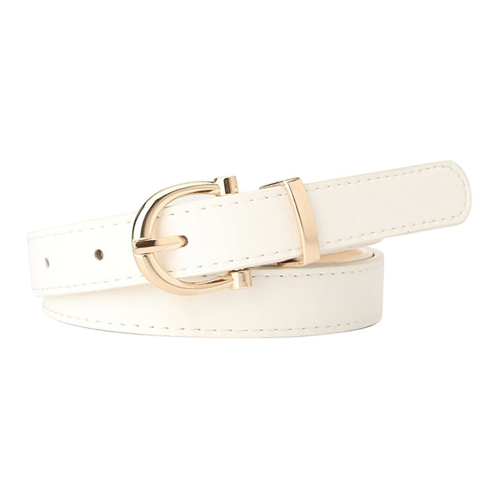 Adjustable Waist Belt Modern Faux Leather Korean Style Women Belt for Shorts Image 3