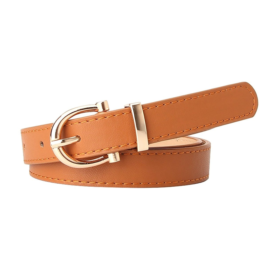 Adjustable Waist Belt Modern Faux Leather Korean Style Women Belt for Shorts Image 1