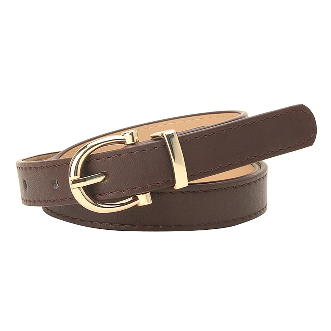 Adjustable Waist Belt Modern Faux Leather Korean Style Women Belt for Shorts Image 1