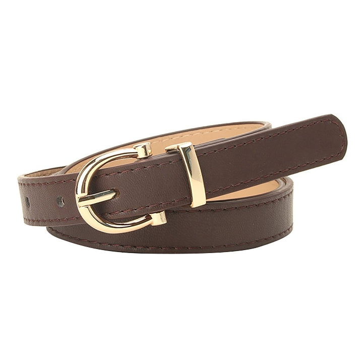 Adjustable Waist Belt Modern Faux Leather Korean Style Women Belt for Shorts Image 1