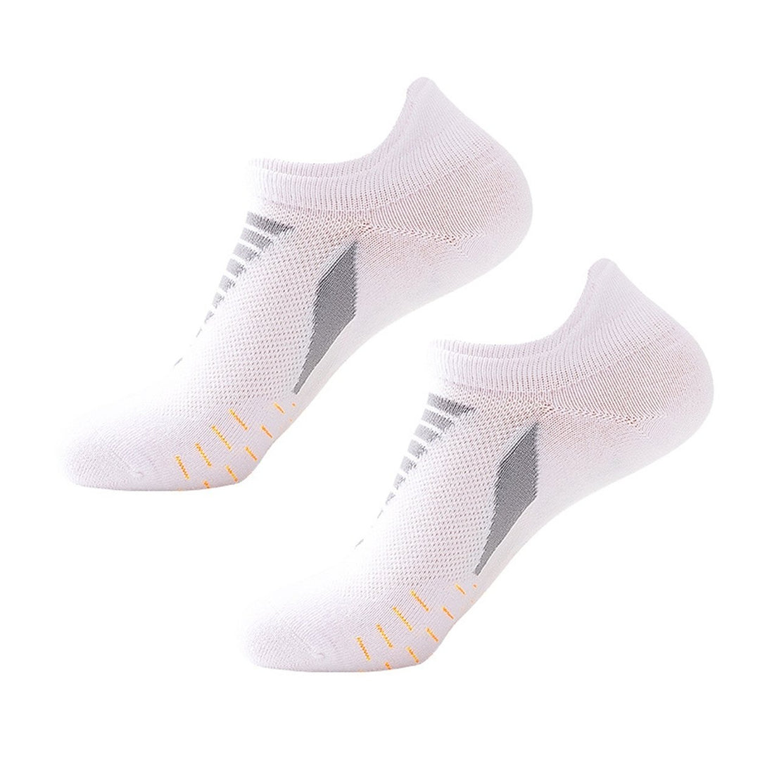 Men Sock Color Block Stretch Summer Contrast Color Sweat-wicking Socks for Running Image 1