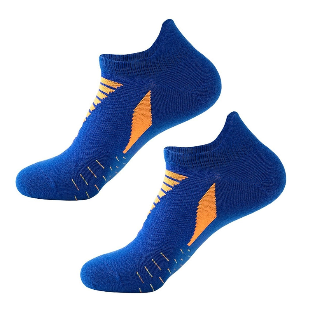 Men Sock Color Block Stretch Summer Contrast Color Sweat-wicking Socks for Running Image 1