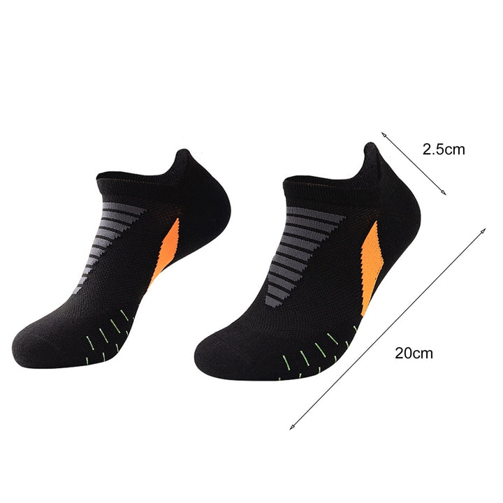 Men Sock Color Block Stretch Summer Contrast Color Sweat-wicking Socks for Running Image 12