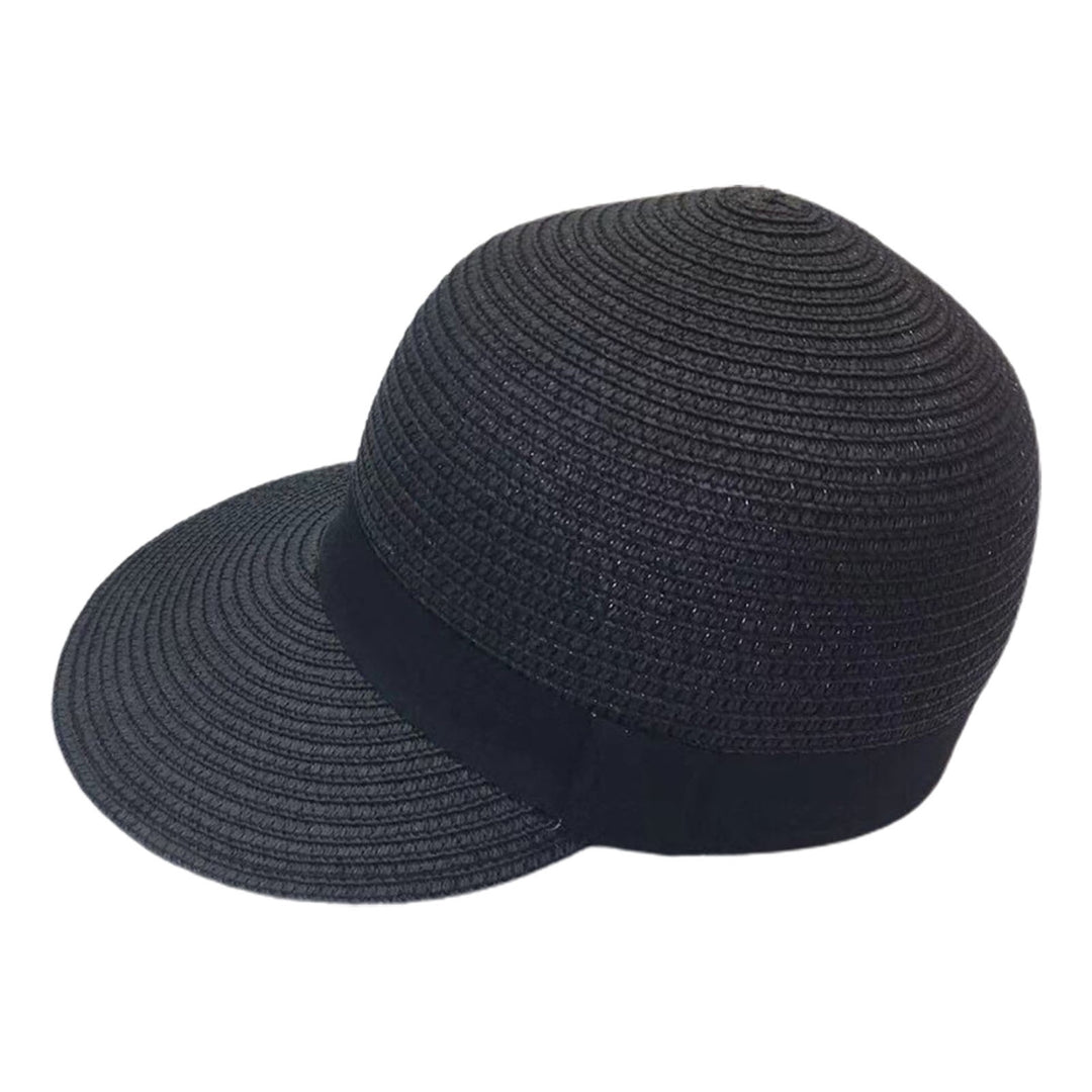 Foldable Sunscreen Breathable Straw Hat Front Wide Brim Women Beach Hat Fashion Accessory Image 2