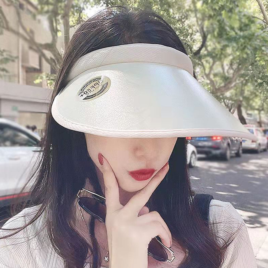 Sun Hat Wide Brim UV-Resistant Plastic Women Sun Protection Wide-brimmed Hat Casual Cap Daily Wear Image 7