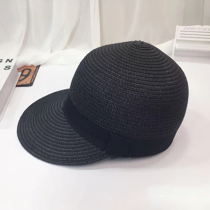 Foldable Sunscreen Breathable Straw Hat Front Wide Brim Women Beach Hat Fashion Accessory Image 9