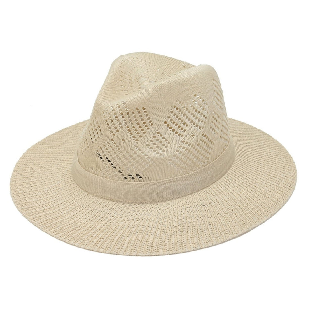 Fisherman Hat Breathable Sunscreen Hollow Out Men Wide Brim Fisherman Hat Climbing Hat Image 1