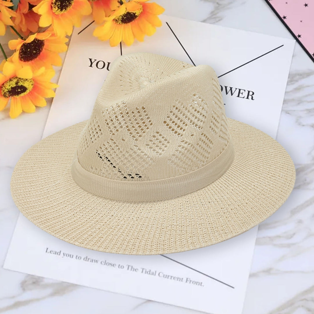 Fisherman Hat Breathable Sunscreen Hollow Out Men Wide Brim Fisherman Hat Climbing Hat Image 6