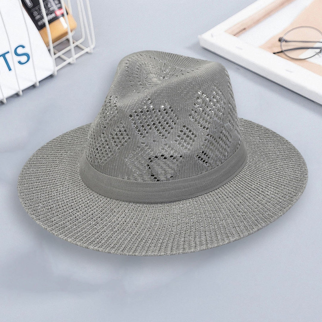 Fisherman Hat Breathable Sunscreen Hollow Out Men Wide Brim Fisherman Hat Climbing Hat Image 7