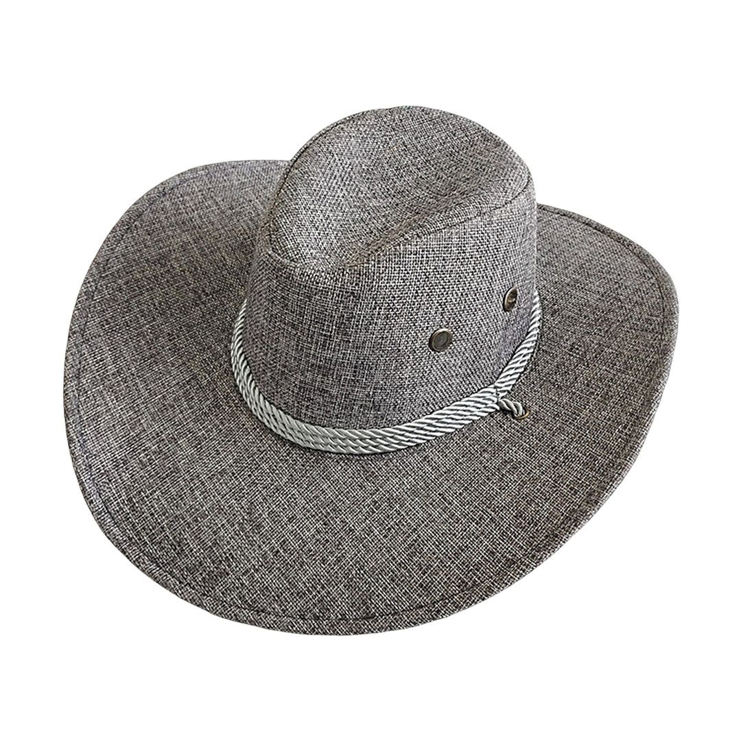 Breathable Cowboys Hat Sunscreen Wide Brim Sweat-wicking Panama Hat Outdoor Supplies Image 4