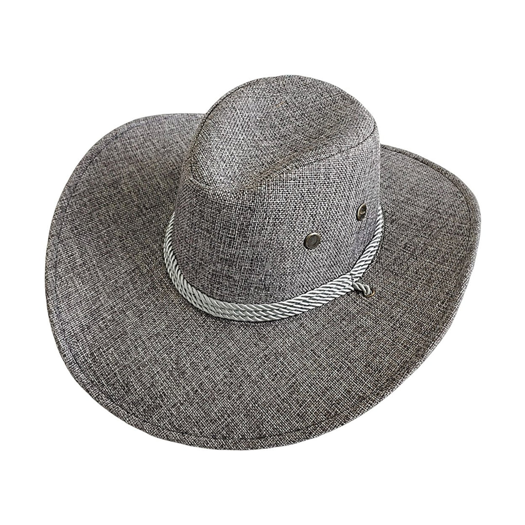 Breathable Cowboys Hat Sunscreen Wide Brim Sweat-wicking Panama Hat Outdoor Supplies Image 1