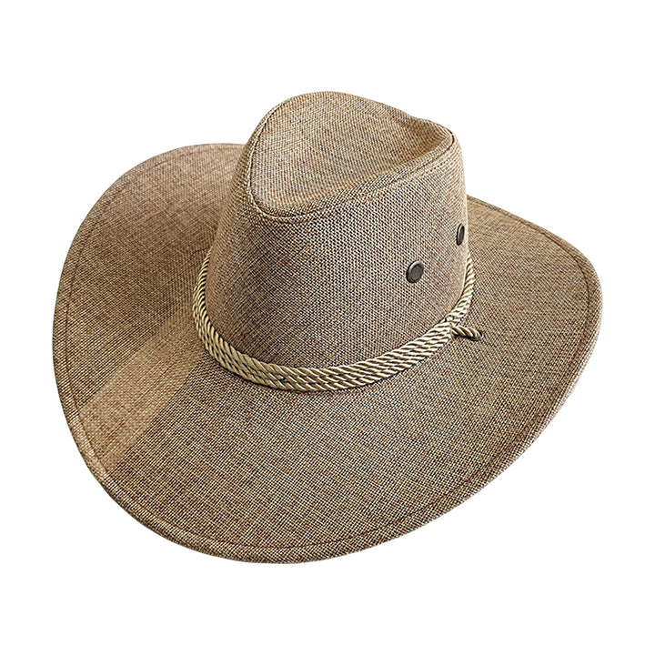 Breathable Cowboys Hat Sunscreen Wide Brim Sweat-wicking Panama Hat Outdoor Supplies Image 6