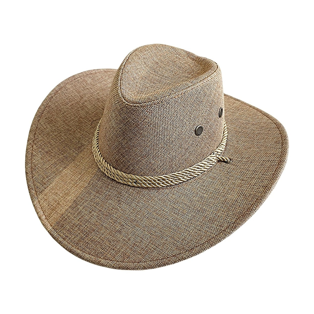 Breathable Cowboys Hat Sunscreen Wide Brim Sweat-wicking Panama Hat Outdoor Supplies Image 1