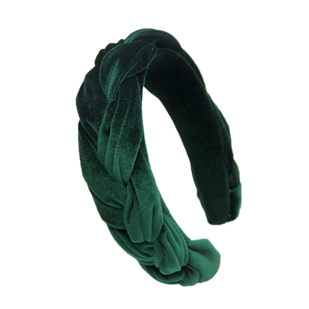 Hair Hoop Soft Fabric Wide Brim Practical Fabric Covered Anti-deformed Hair Band Hair Accessories Image 4