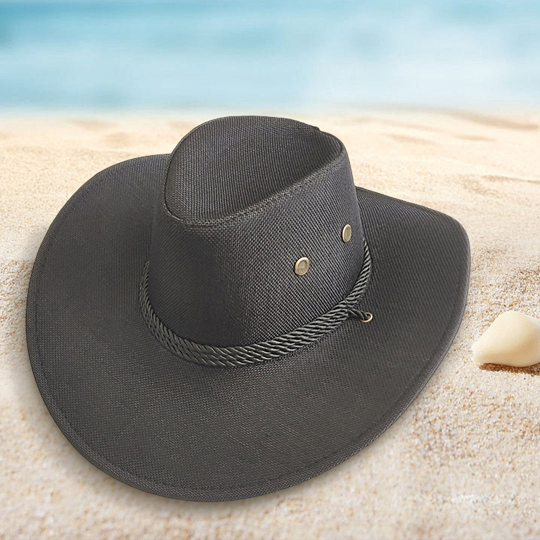 Breathable Cowboys Hat Sunscreen Wide Brim Sweat-wicking Panama Hat Outdoor Supplies Image 7