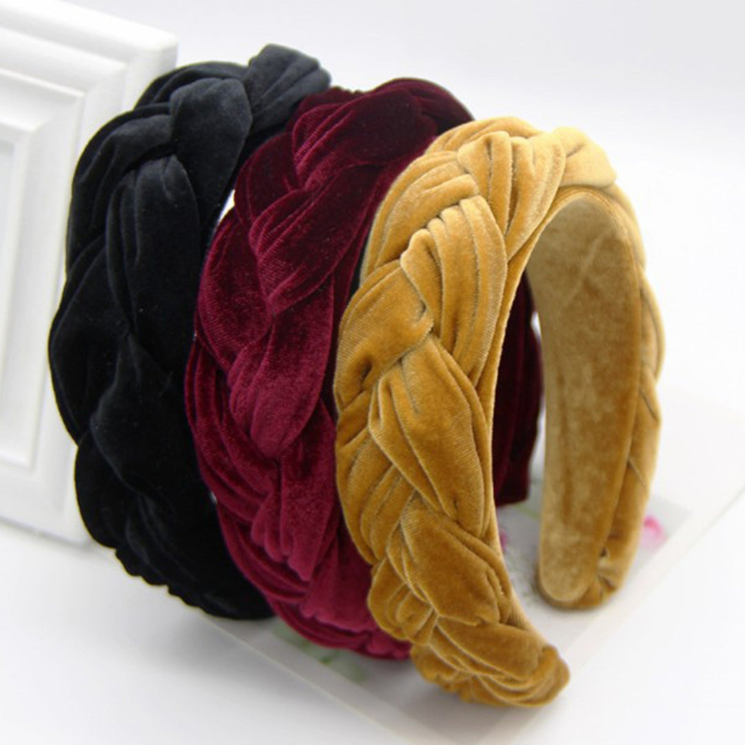 Hair Hoop Soft Fabric Wide Brim Practical Fabric Covered Anti-deformed Hair Band Hair Accessories Image 8