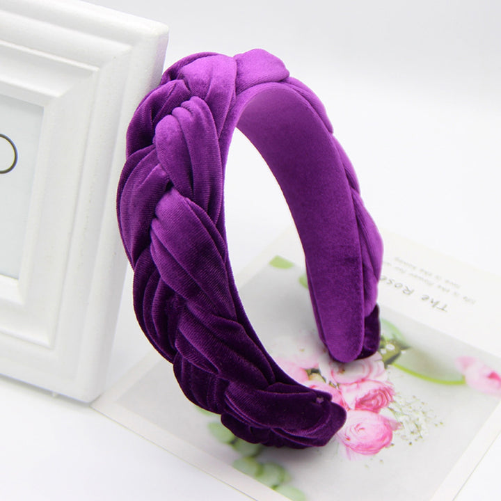 Hair Hoop Soft Fabric Wide Brim Practical Fabric Covered Anti-deformed Hair Band Hair Accessories Image 9