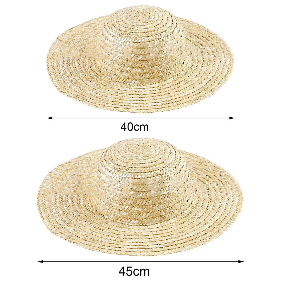 Straw Hat Breathable Big-brimmed Convenient Anti-UV Sunproof Sunshade Hat for Fishing Image 6