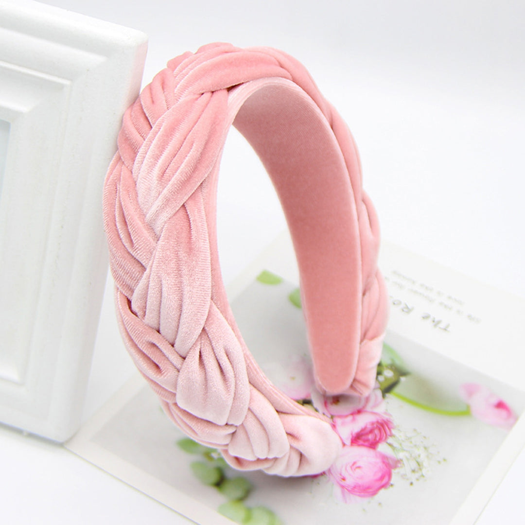 Hair Hoop Soft Fabric Wide Brim Practical Fabric Covered Anti-deformed Hair Band Hair Accessories Image 10