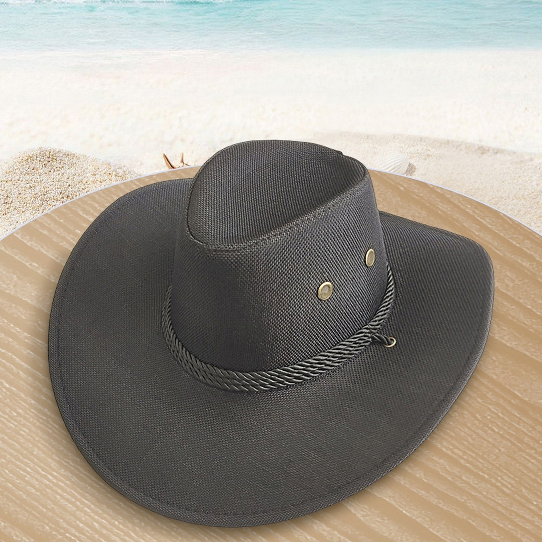 Breathable Cowboys Hat Sunscreen Wide Brim Sweat-wicking Panama Hat Outdoor Supplies Image 12