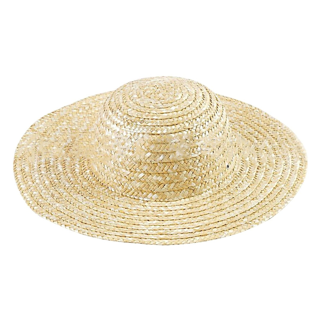 Straw Hat Breathable Big-brimmed Convenient Anti-UV Sunproof Sunshade Hat for Fishing Image 10