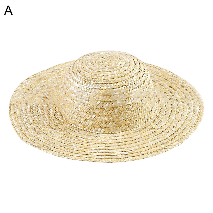 Straw Hat Breathable Big-brimmed Convenient Anti-UV Sunproof Sunshade Hat for Fishing Image 11