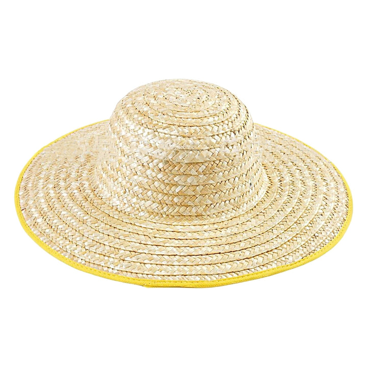 Straw Hat Breathable Big-brimmed Convenient Anti-UV Sunproof Sunshade Hat for Fishing Image 12