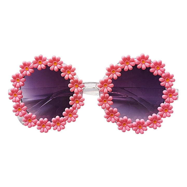 Sun Protection Kids Sunglasses Anti-UV Creative Round Sunflower Children Glasses for Holiday Image 9