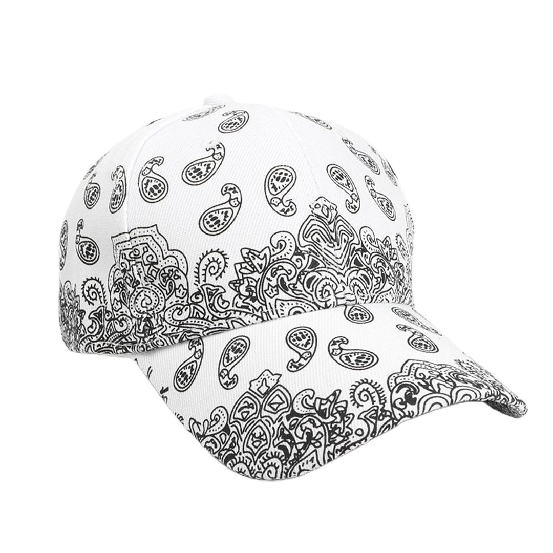 Retro Sun Hat Adjustable Hip Pop Cashew Nut Print Baseball Cap for Outdoor Image 3