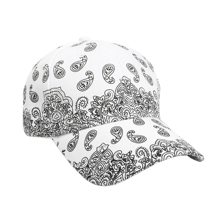 Retro Sun Hat Adjustable Hip Pop Cashew Nut Print Baseball Cap for Outdoor Image 1