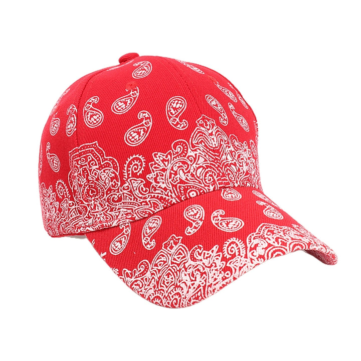 Retro Sun Hat Adjustable Hip Pop Cashew Nut Print Baseball Cap for Outdoor Image 4