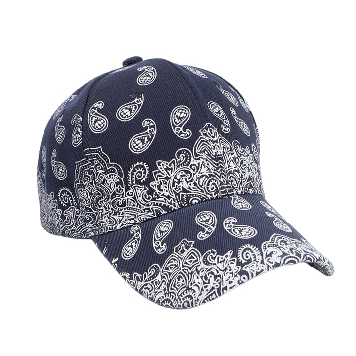 Retro Sun Hat Adjustable Hip Pop Cashew Nut Print Baseball Cap for Outdoor Image 4