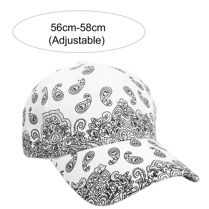 Retro Sun Hat Adjustable Hip Pop Cashew Nut Print Baseball Cap for Outdoor Image 9