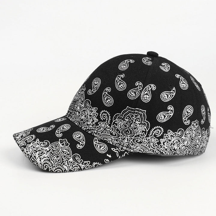 Retro Sun Hat Adjustable Hip Pop Cashew Nut Print Baseball Cap for Outdoor Image 12