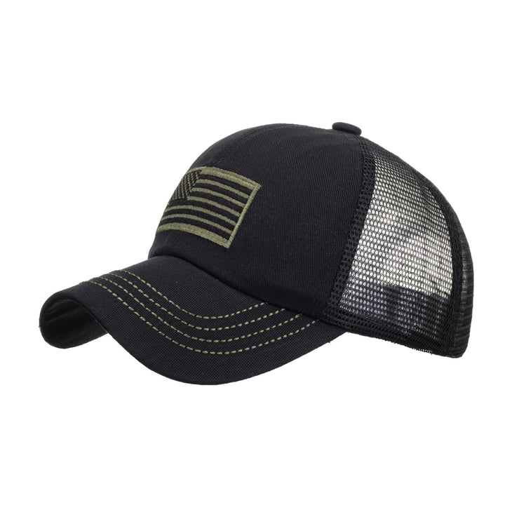 Baseball Cap Mesh Back Sun Protection Cotton Flag Embroidery Camouflage Sport Hat for Women Image 2