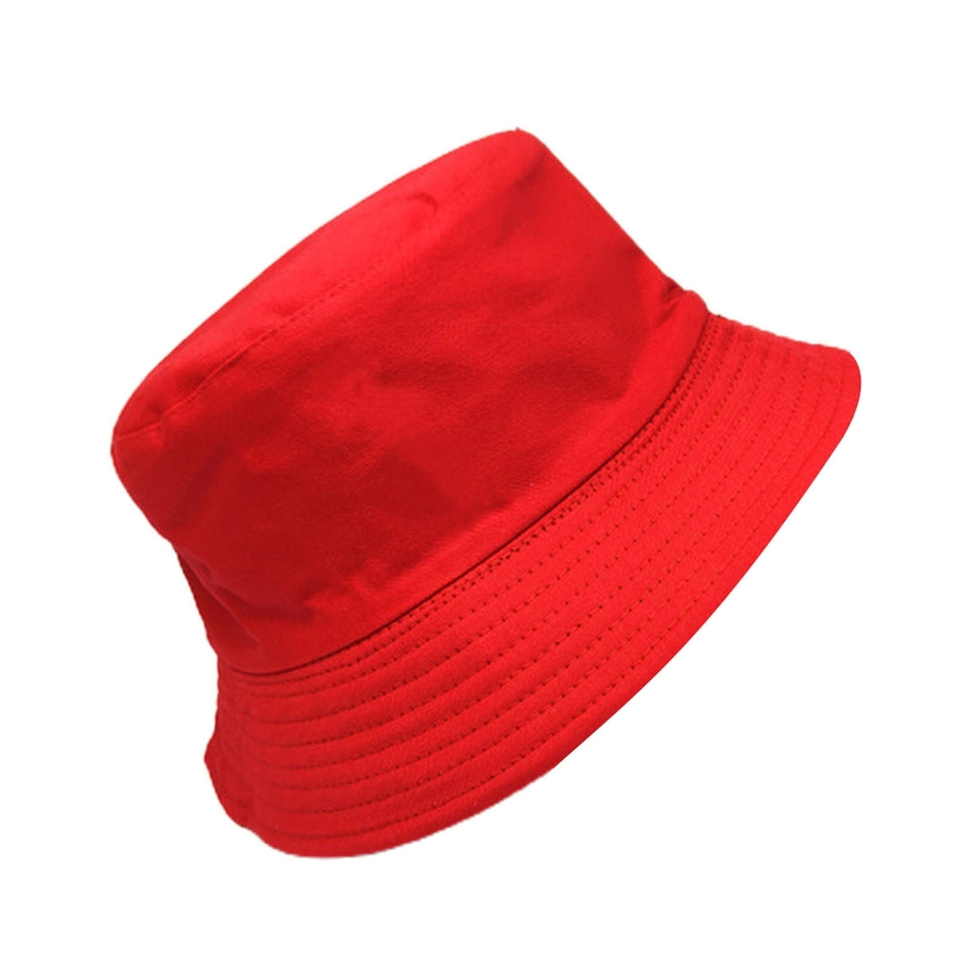 Bucket Hat Folding Sun Protection Double-sided Wear Wide Brim Unisex Sun Hat for Vacation Image 4