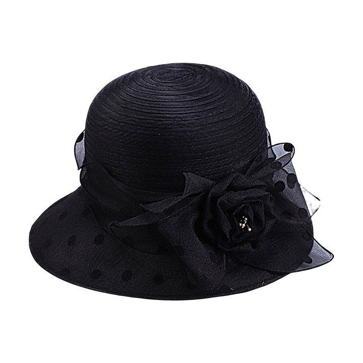 Breathable Fisherman Hat Sunscreen Anti-UV Floral Dot Print Sun Hat Female Headwear Image 1