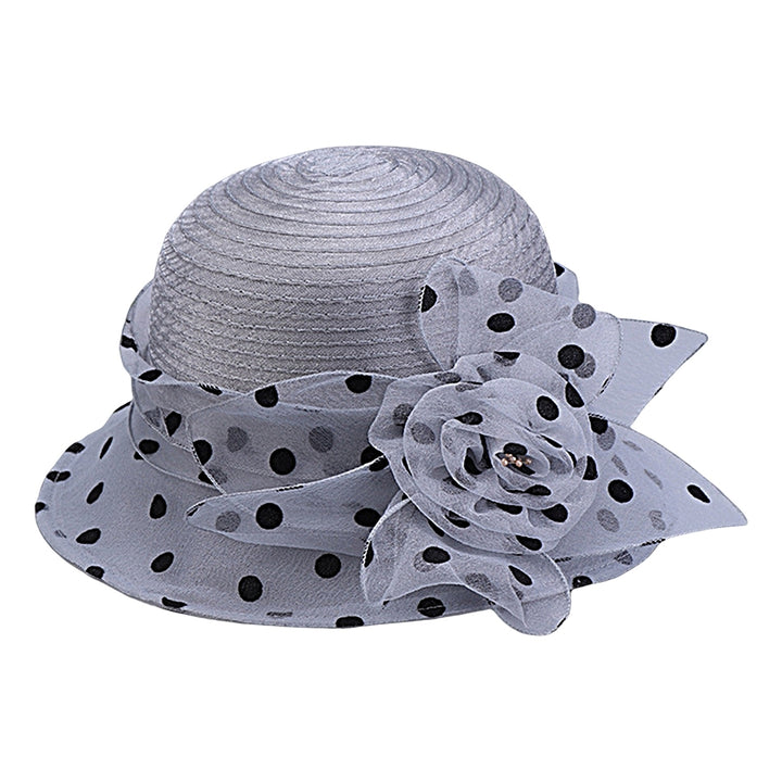 Breathable Fisherman Hat Sunscreen Anti-UV Floral Dot Print Sun Hat Female Headwear Image 4