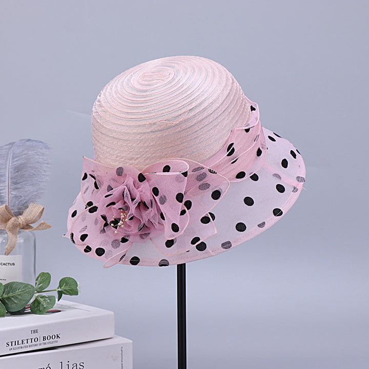 Breathable Fisherman Hat Sunscreen Anti-UV Floral Dot Print Sun Hat Female Headwear Image 9